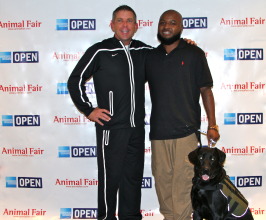 Sean Payton with Army Sergeant Chris Spikes and Seal