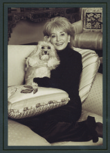 Barbara Walters and her Pup Pose for "Petographer" Jim Dratfield