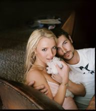 Britney Spears with Husband Kevin Federline and Dog Lacy