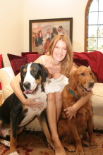 Michelle with Beauregard and Duke