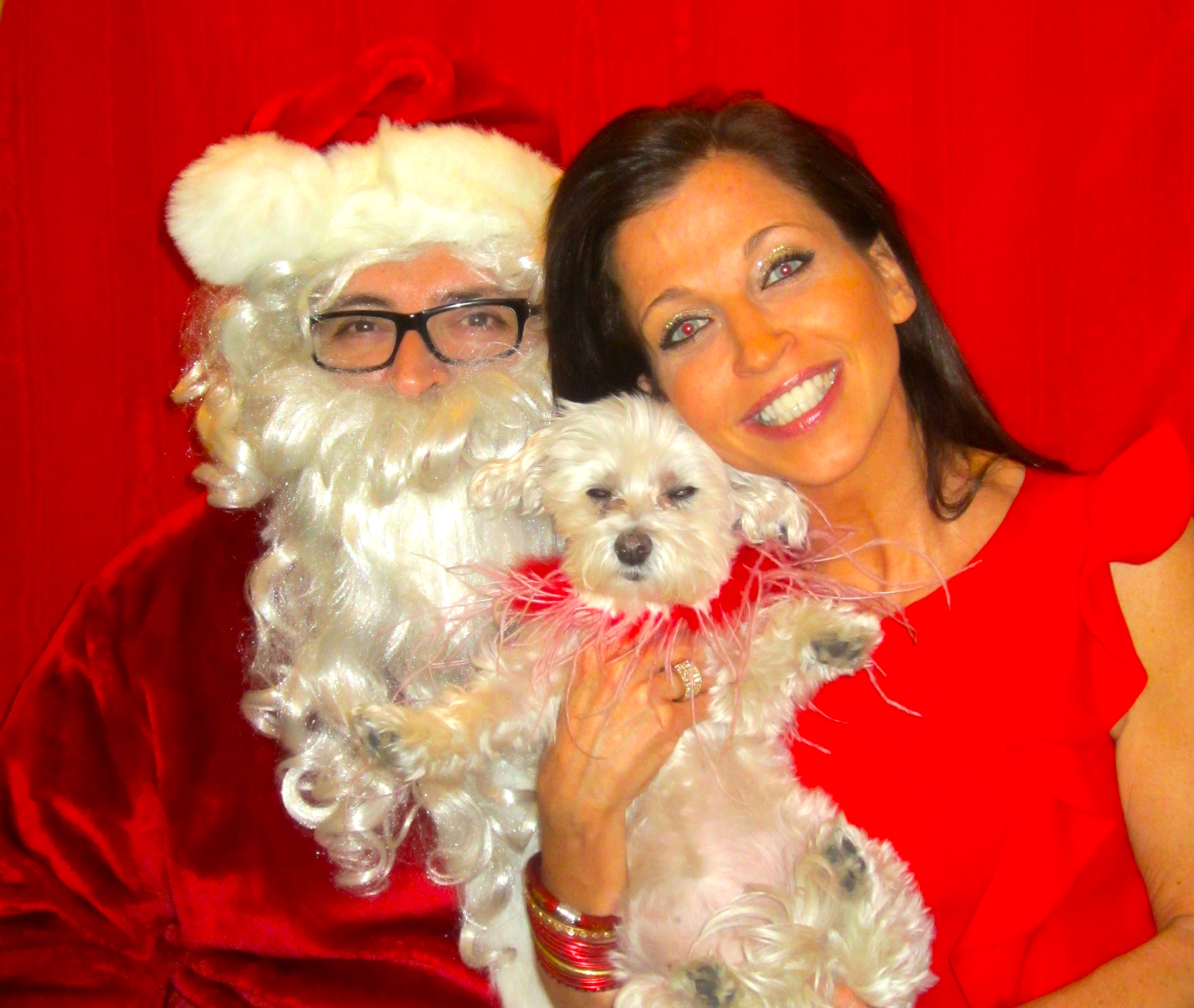 Happy Holidays from Lucky, Santa and Wendy!