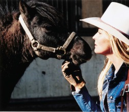 Bo Dereck and one of her horses