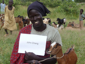 This goat was donated by John Cheng.