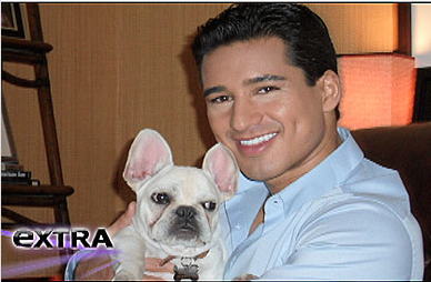 Mario Lopez with Dog Exta TV